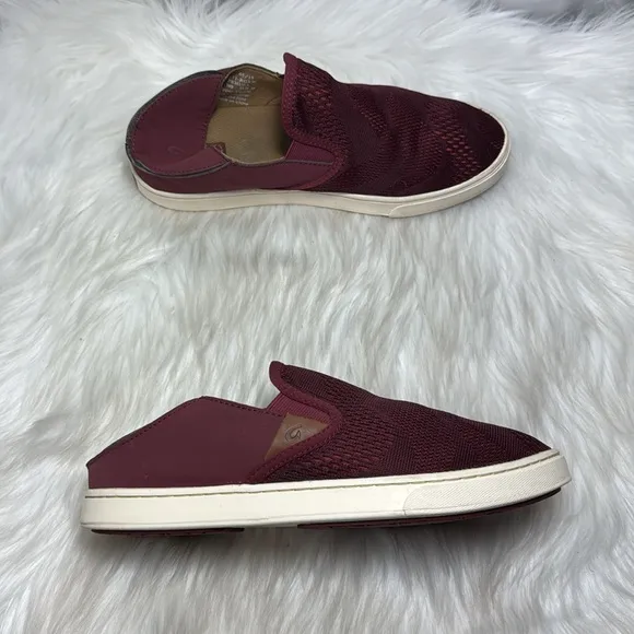 OluKai Pehuena Magenta Slip-On Sneakers Sz 8