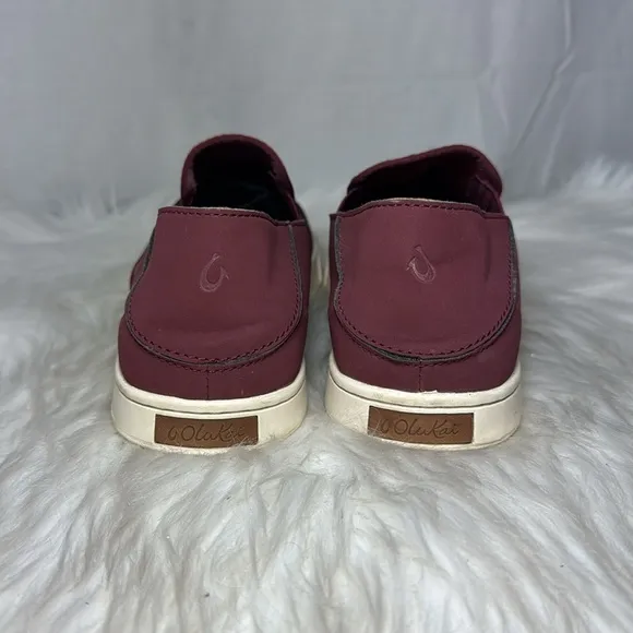 OluKai Pehuena Magenta Slip-On Sneakers Sz 8