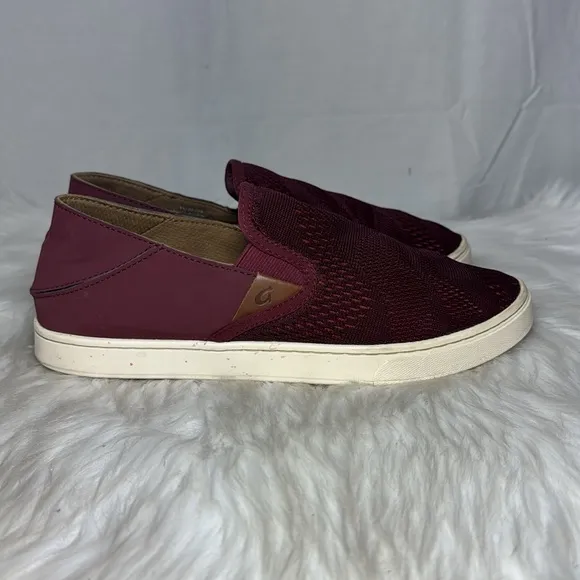 OluKai Pehuena Magenta Slip-On Sneakers Sz 8