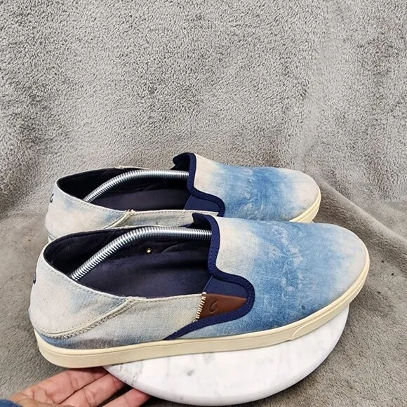 Olukai Shoes Mens Size 14 Blue Slip On Sneakers *GUC*