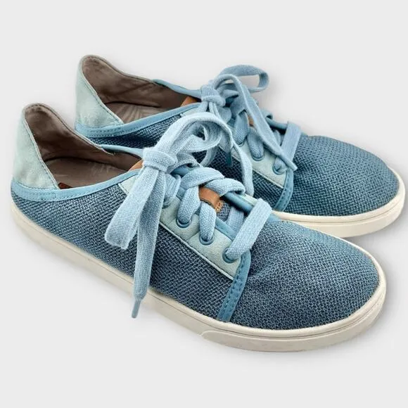 OLUKAI Sneakers, Pehuea Li, Blue, Size 8.5 lace up slip on convertible style