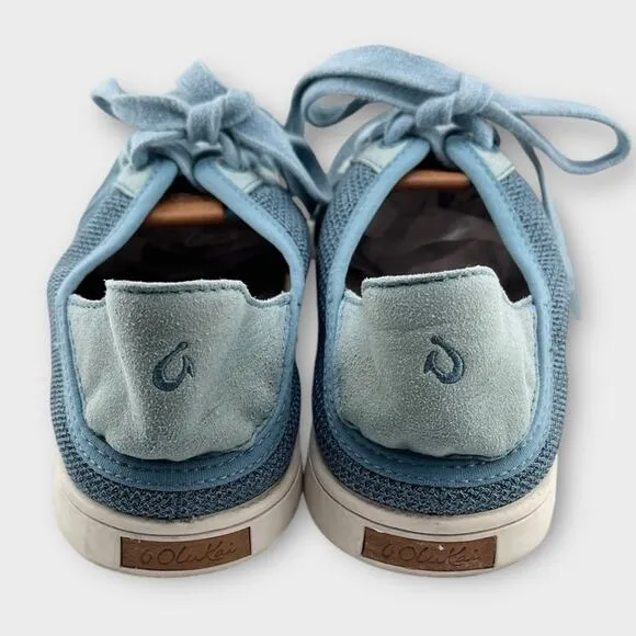 OLUKAI Sneakers, Pehuea Li, Blue, Size 8.5 lace up slip on convertible style