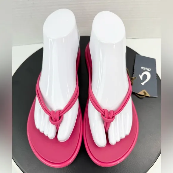 Olukai Womens Aka Pink Plumeria Flip Flop Thong Sandals 20509-6P6P Shoes Size 8