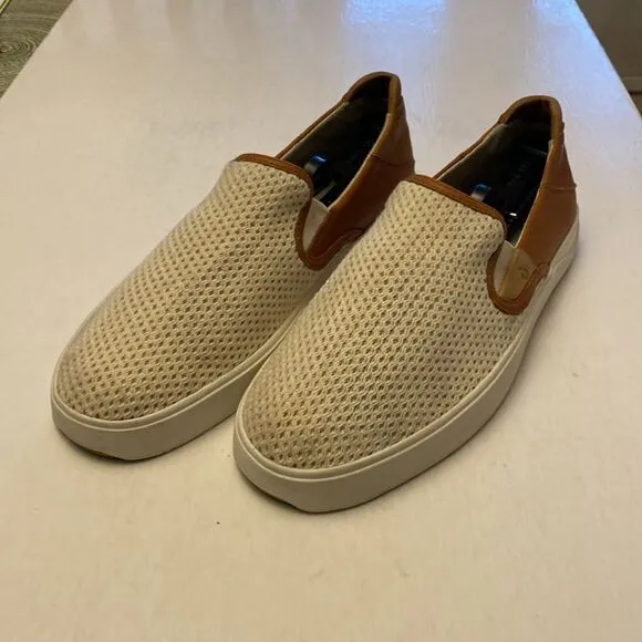 OLUKAI Men’s Lae’ ahi Kapa Slip On Sneakers Size 10.5