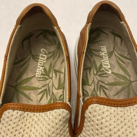 OLUKAI Men’s Lae’ ahi Kapa Slip On Sneakers Size 10.5
