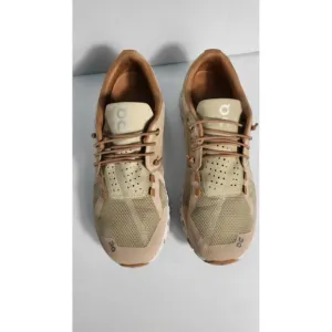 On Cloud Running Shoes Lightweight Comfort Sneakers Tan Beige Women's