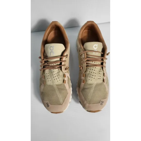 On Cloud Running Shoes Lightweight Comfort Sneakers Tan Beige Women's