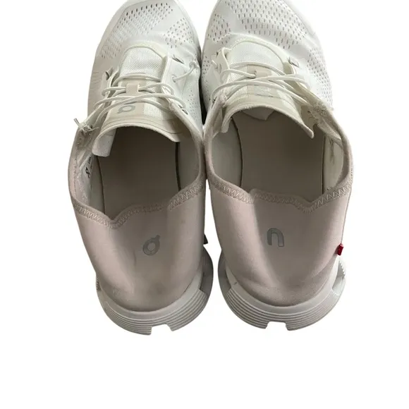 On Running Cloud 5 White and Pearl Man Sneakers Size 12