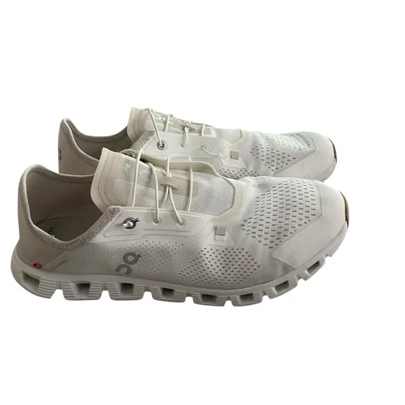 On Running Cloud 5 White and Pearl Man Sneakers Size 12