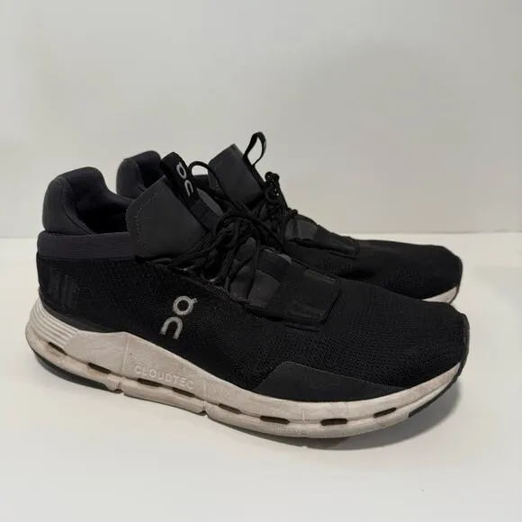 On Running Men's Cloudnova Sneakers Shoes Cloudtec WokroutBlack White 10