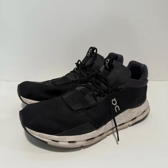 On Running Men's Cloudnova Sneakers Shoes Cloudtec WokroutBlack White 10
