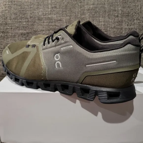 On Running Men's Olive Waterproof Sneakers