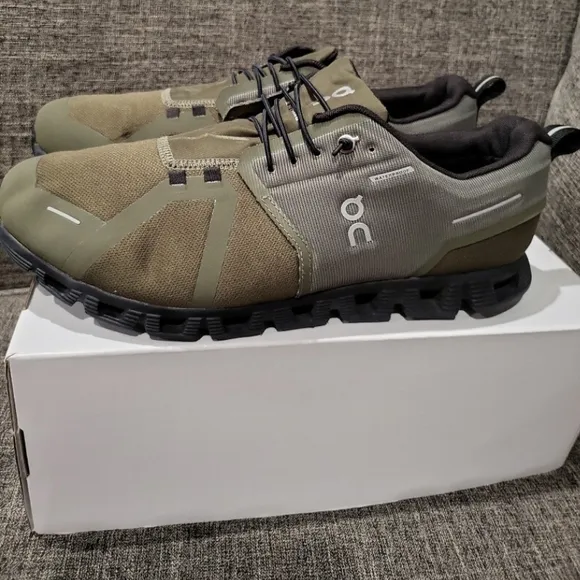 On Running Men's Olive Waterproof Sneakers