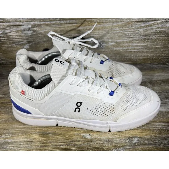 On The Roger Federer Spin Casual White Blue OC Sneakers Men's Size 12.5