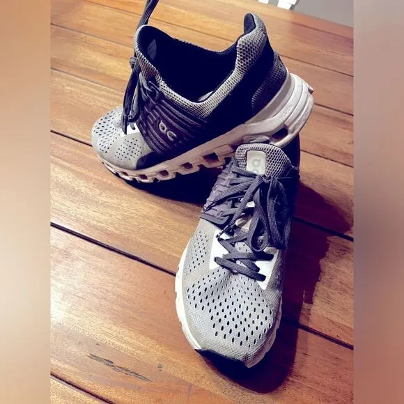 On Running CLOUDSWIFT Gray and White Sneakers; Women’s size 8.5