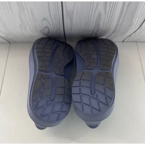 Oofos OOcandoo Recovery Shoes Men’s 6 Women’s 8 Blue Slip-On Sandals