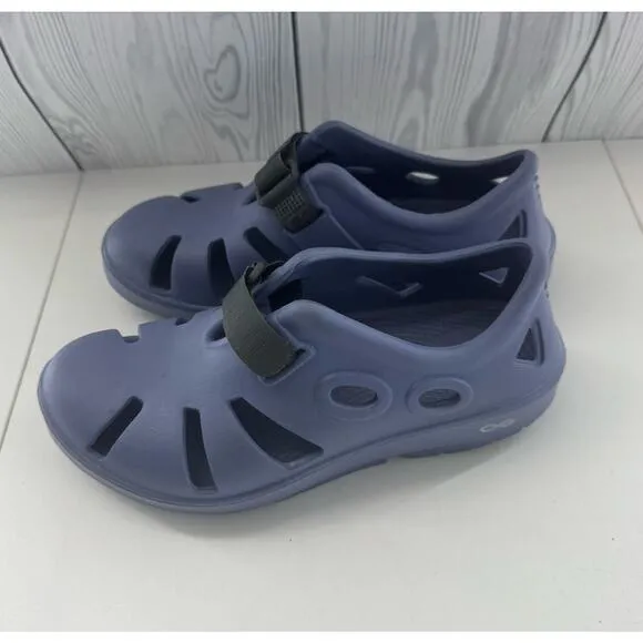 Oofos OOcandoo Recovery Shoes Men’s 6 Women’s 8 Blue Slip-On Sandals
