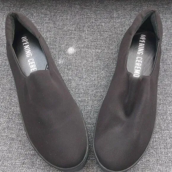 Opening Ceremony Black Platform Slip-On Sneakers size 5