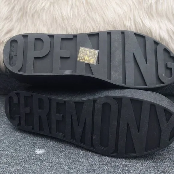 Opening Ceremony Black Platform Slip-On Sneakers size 5