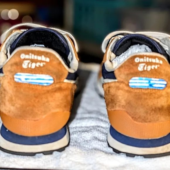 Orange and Blue Athletic Sneakers