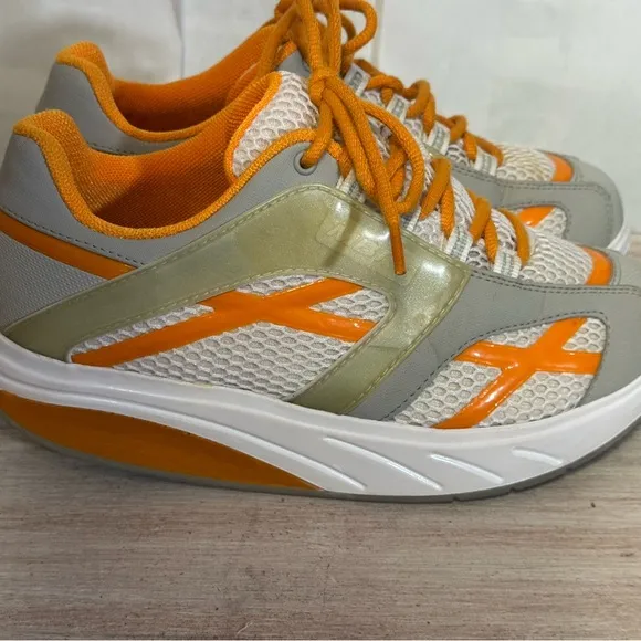 Orange and Gray Athletic Sneakers by MBT LOOK GREAT SUPER DEAL SIZE 7.5