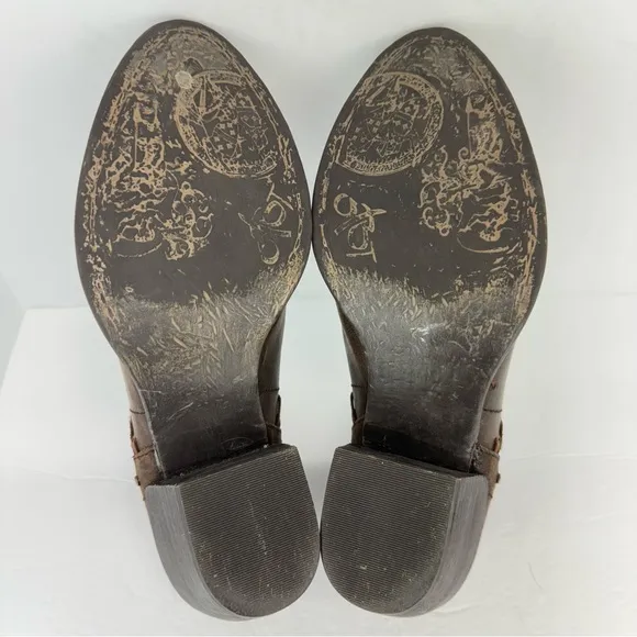 OTBT size 7.5 Women’s Santa Fe Brown Leather Slip On Ankle Boots Booties