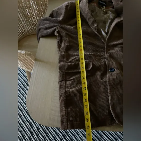 Oversized Corduroy Boyfriend Blazer in Neutral Brown—Size LARGE, NWOT
