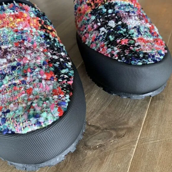 P448 LABY Slipper Anthropologie Women EU 38 US 7.5 Multi Wool Tweed Plaid NWOT