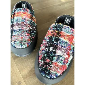 P448 LABY Slipper Anthropologie Women EU 38 US 7.5 Multi Wool Tweed Plaid NWOT