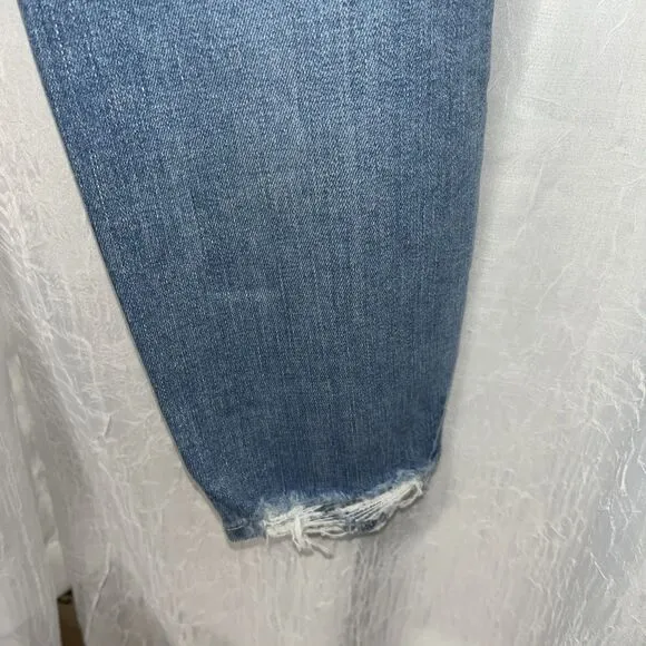 Paige Hoxton Crop Jeans in Atterbury with Torn Back Hem Size 29 NWT