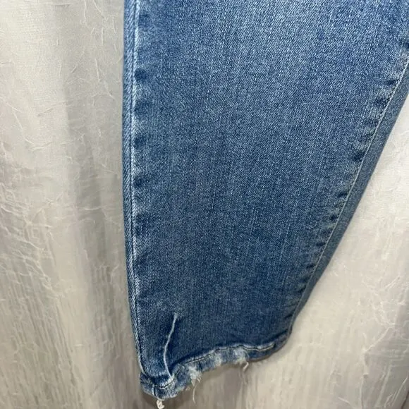 Paige Hoxton Crop Jeans in Atterbury with Torn Back Hem Size 29 NWT