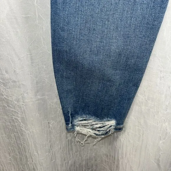 Paige Hoxton Crop Jeans in Atterbury with Torn Back Hem Size 29 NWT