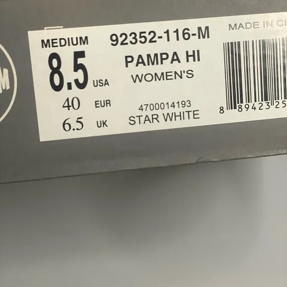 Palladium Womens White Canvas Pampa High Top Boots, Star White, 8.5