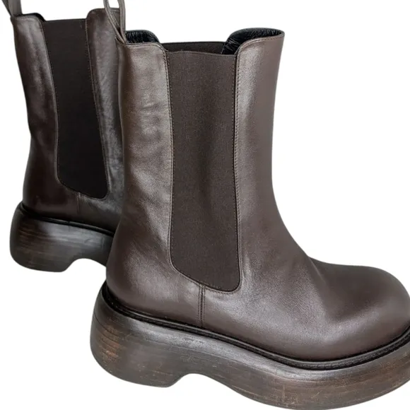 Paloma Barcelo Marlon Brown Leather Ankle  Boots... Size 36/ US Size 5.5....