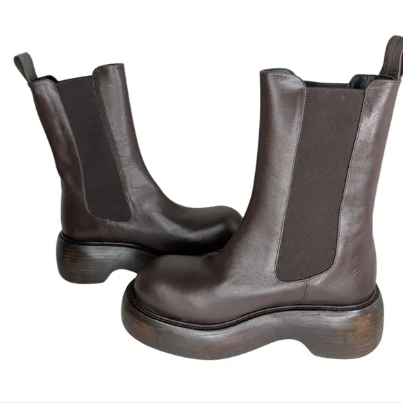 Paloma Barcelo Marlon Brown Leather Ankle  Boots... Size 36/ US Size 5.5....