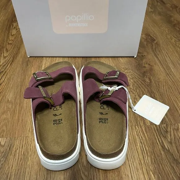 PAPILLIO by BIRKENSTOCK Arizona chunky leather sandals shoes women’s eur 38 new