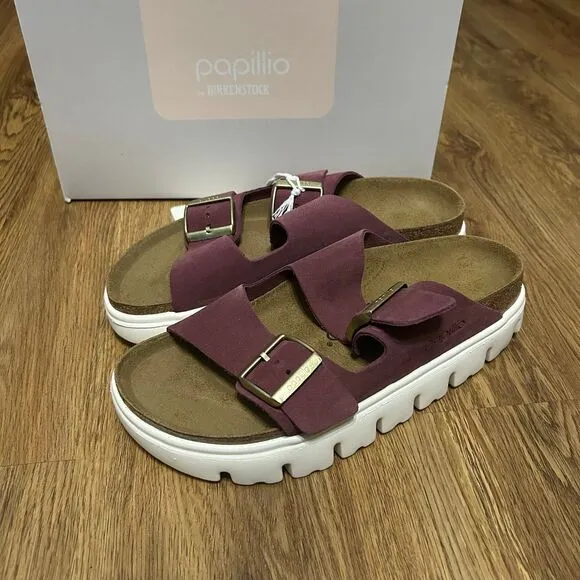 PAPILLIO by BIRKENSTOCK Arizona chunky leather sandals shoes women’s eur 38 new