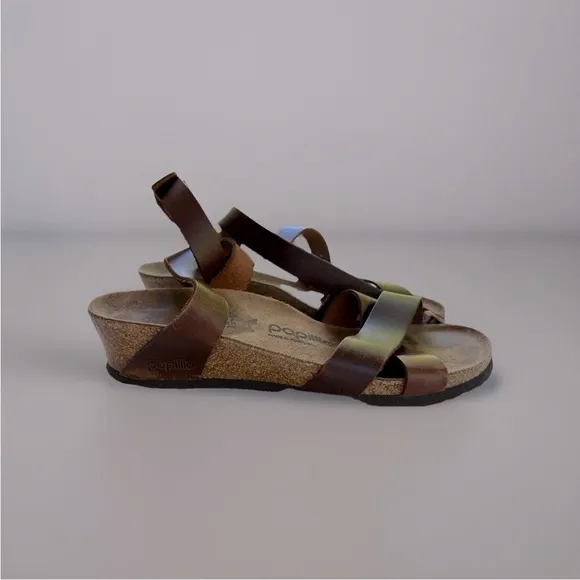 Papillio by Birkenstock Lola Ankle Strap Sandals Brown Size 37