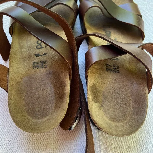 Papillio by Birkenstock Lola Ankle Strap Sandals Brown Size 37