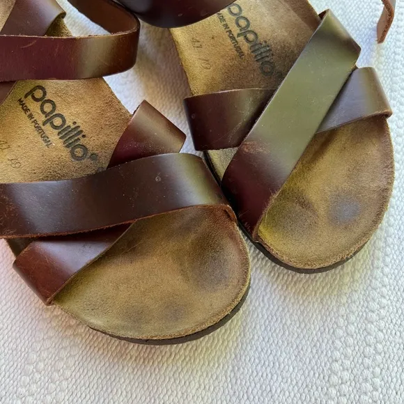 Papillio by Birkenstock Lola Ankle Strap Sandals Brown Size 37