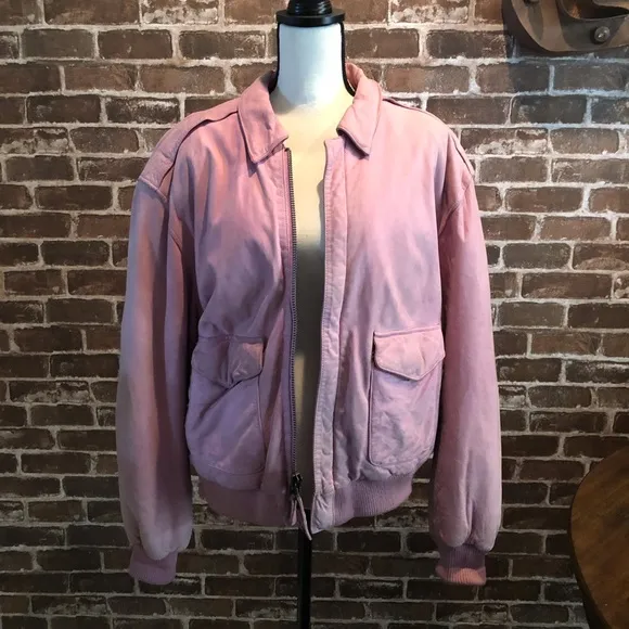 Paris Sport Club Leather Bomber Jacket Vintage