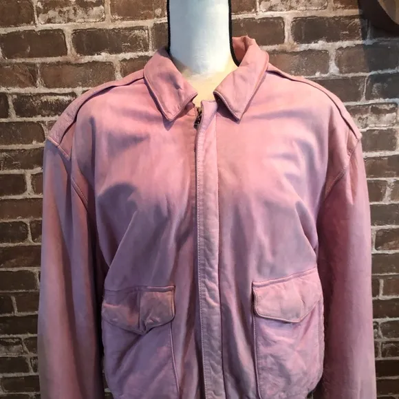 Paris Sport Club Leather Bomber Jacket Vintage