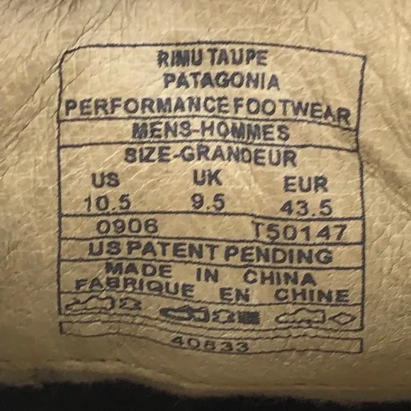 Patagonia Rimu Taupe Leather Slip on Moccasin Boots 10.5