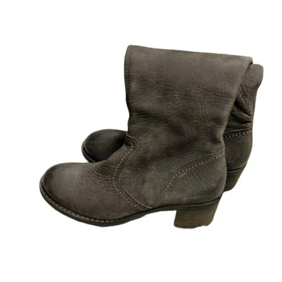 Paul green kendra tall buckle brown leather calf boots