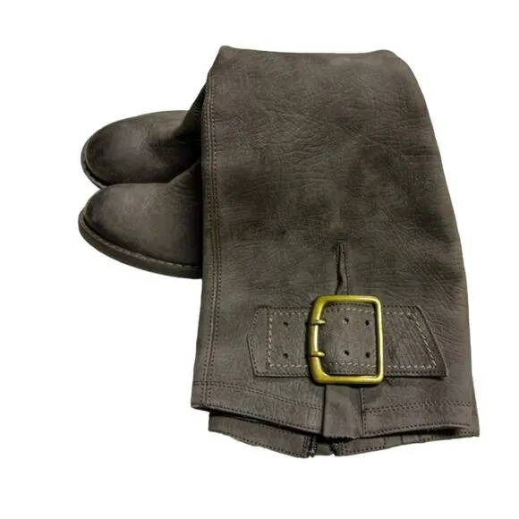 Paul green kendra tall buckle brown leather calf boots