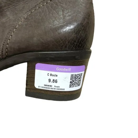 Paul green kendra tall buckle brown leather calf boots
