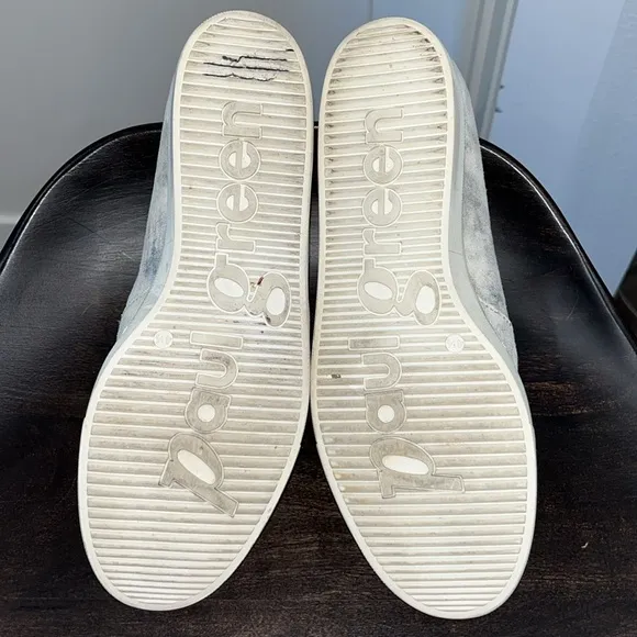 Paul green leather silver washed sneakers