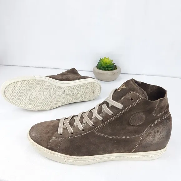 PAUL GREEN SUPER SOFT SUEDE HIGH TOP SNEAKERS