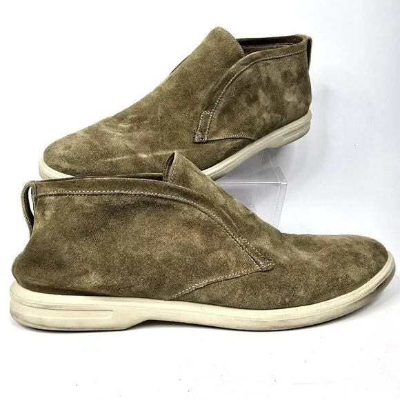 Peter Millar Excursionist Olive Chukka Suede Slip On Boots Men's Size 10
