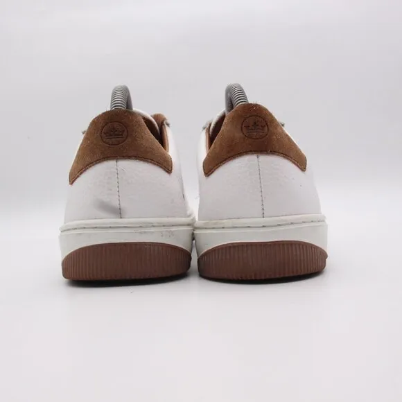 Peter Millar Vantage Men's 9 M Pebble Grain Sneakers Casual Shoe White Leather